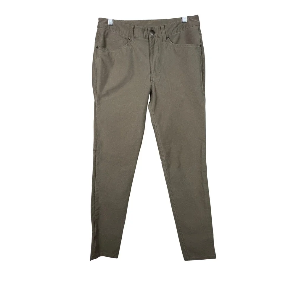 Lululemon ABC Slim Fit Pant Men 28 Olive Warpstreme 5 Pocket Tapered Performance